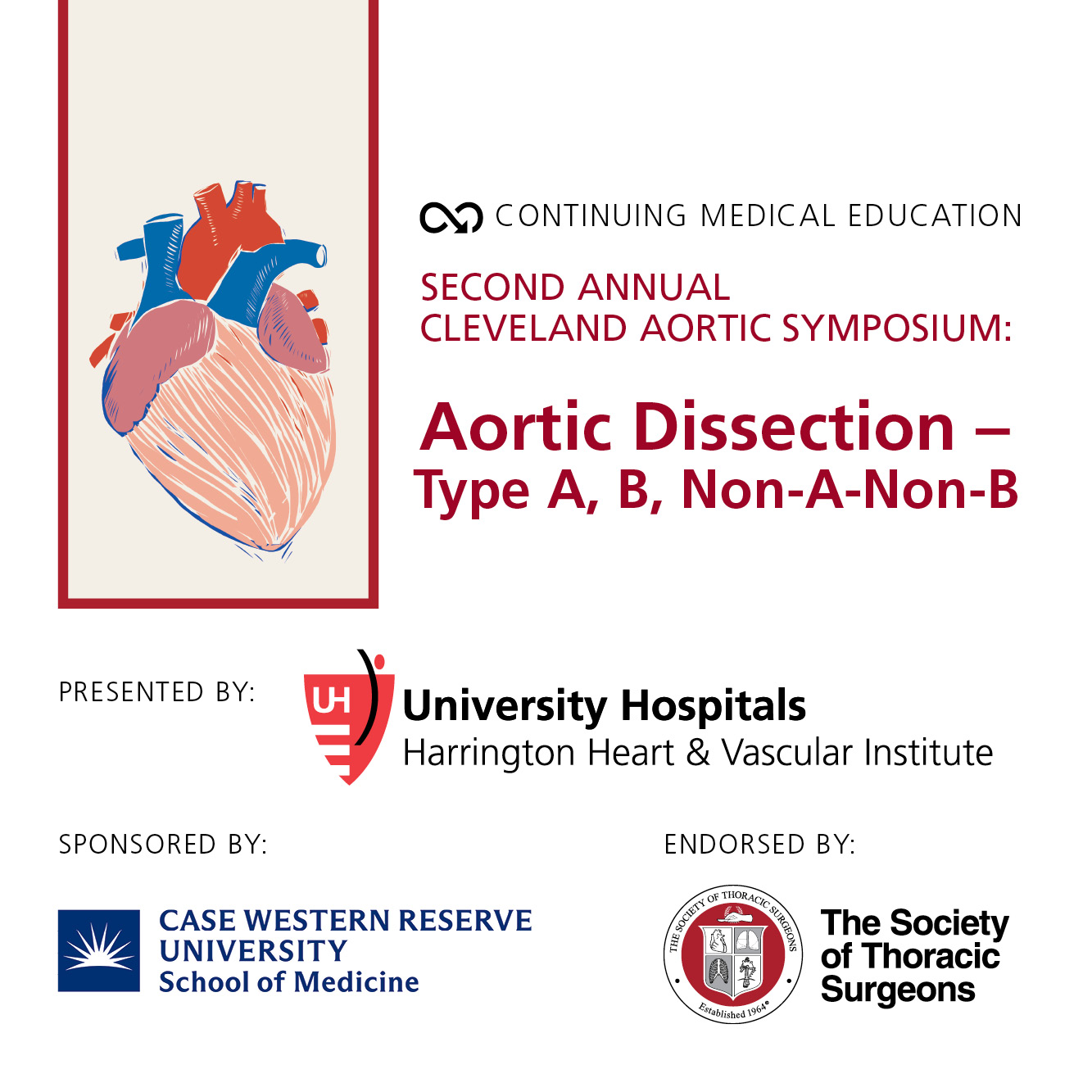 Second Annual Cleveland Aortic Symposium: Aortic Dissection- Type A, B, Non-A-non-B Banner